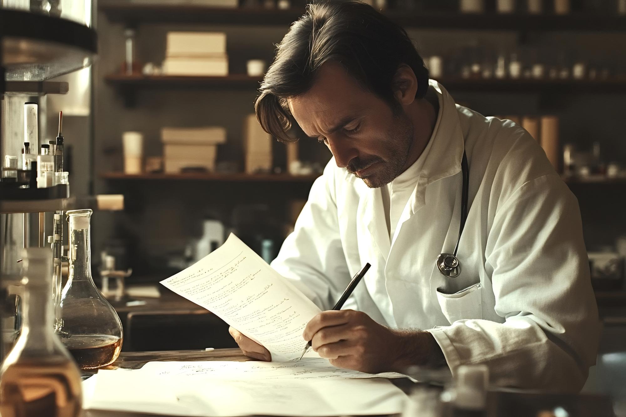 chef documenting recipe in modern kitchen